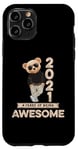 Coque pour iPhone 11 Pro 4ème anniversaire garçons filles 2021 original Awesome ours en peluche