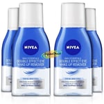 4x Nivea Daily Essentials Double Effect Waterproof Eye Make Up Remover 125ml