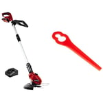 Einhell Power X-Change 18V Cordless Strimmer With Battery And Charger - 24cm Cutting Width, Lightweight Cordless Grass Trimmer and Lawn Edger, Includes 40 x Blades - GE-CT 18 Li Garden Strimmer