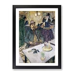 Monsieur Boileau At The Cafe By Henri De Toulouse Lautrec Classic Painting Framed Wall Art Print, Ready to Hang Picture for Living Room Bedroom Home Office Décor, Black A2 (64 x 46 cm)