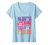 Womens Do Justice Love Mercy Walk Humbly Micah 6:8 Bible Verse V-Neck T-Shirt