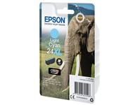 Epson 24Xl - 9.8 Ml - Xl - Ljus Cyan - Original - Blister Med Rf-Larm - Bläckpatron - För Expression Photo Xp-55, 750, 760, 850, 860, 950, 960, 970  Expression Premium Xp-750, 850