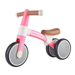 Hape Outdoor Draisienne 3 Roues Bébé Rose - Enfant 18 Mois et Plus - Pour l'Équilibre, la Coordination et la Motricité - Cadre Léger en Aluminium, Siège Ergonomique & Réglable - Direction à 60°