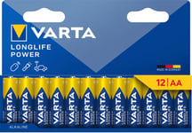 Varta Longlife Power AA-batterier 7042370 12-pakke (blå)