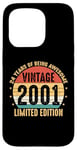 iPhone 15 Pro 24 Year Old Gifts Vintage 2001 Limited Edition 24th Birthday Case