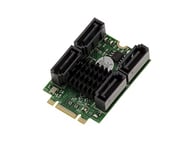 KALEA-INFORMATIQUE Carte M.2 (M2 NGFF) Type PCIe M ou B+M Key 4 Port SATA 6G Raid 0 1 10 HYPERDUO avec Chipset Marvel 88SE9230