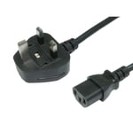 10 m Kettle Lead Power Long IEC Cable 3 Pin UK Plug PC Monitor TV C13 Cord