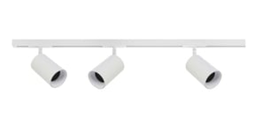 Designline Tube Pro komplett 1 meter spotskinne med 3 spotter GU10 - Hvit