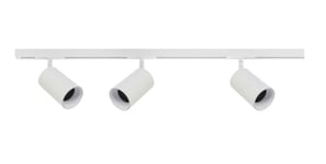 Designline Tube Pro komplett 1 meter spotskinne med 3 spotter GU10 - Hvit - Hvit