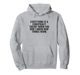 everything is a conspiracy theory when you don't know Pullover Hoodie