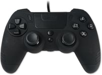 Metaltech,Manette Filaire Compatible Ps4,Ps3 Et Pc,Manette Gaming Filaire Avec Double Système De Vibration,Gamepad Contrôleur De Jeux Filaire - Noir Ebène