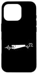 Coque pour iPhone 16 Pro Woodworker Heartbeat Homme Femme Fière Charpentier Drôle