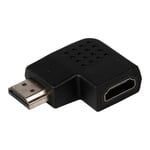 High Speed HDMI med Ethernet Adapter Vinklat vänster HDMI Kontakt - HDMI Hona Svart