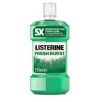 Listerine Fresh Burst Fluoride Antibacterial Mouthwash (250ml), Helps Kill Up to 99% of Germs Left after Brushing and Reduce Plaque, Mouthwash to Freshen Breath and Maintain Healthy Gums