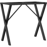 Vidaxl - Pieds de table à manger cadre en x 80x40x73 cm fonte Noir