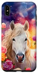 Coque pour iPhone XS Max Aquarelle Splash I Love My Horse Art floral
