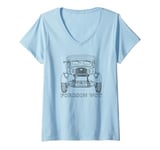 Womens Fordson WOT British WW2 Military Truck V-Neck T-Shirt