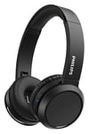 PHILIPS On-Ear Headphones H4205BK/00 with Bass Boost Button (Bluetooth, 29 Hours' Playback Time, Quick Charging Feature, Noise Isolating, Flat Folding), Matte Black