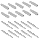 Emuca - Lot de 10 serrures de porte à visser dans le meuble avec réglage Push Lite, longueur 80mm, Amortisseur, Plastique, Gris