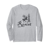 Resist Don Quixote Cell Tower Jousting Protest Long Sleeve T-Shirt