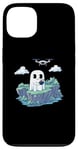 Coque pour iPhone 13 Drone drôle fantôme volant Halloween RC Quadrocopter fantôme