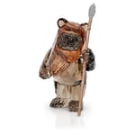 Swarovski Star Wars Ewok Wicket Figurine, Black, Brown and Beige Crystal Facets and Grey Lacquered Metal, from the Star Wars Collection