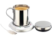 Chauffe-tasse USB avec tasse en acier - Pearl