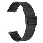 Rostfritt stål Milanese Armband För Huami Amazfit GTS 2 / GTR 2 band 20 /22mm rem För Samsung Galaxy 42mm 46mm Black Black Amazfit GTR 2