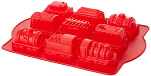 Premier Housewares Moule à gâteaux en silicone Anti-adhésif Train Rouge