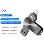 EAGET-Clé USB 3.2 i66 1T avec éclairage MFi,accessoire de mémoire pour IPhone,IPad,PC - Type [i66]-64 GO