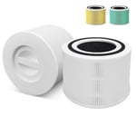 2 Pack Core 300 True HEPA Replacement Filters for LEVOIT Core 300 and Core 300S Vortex Air Air Purifier, 3-in-1 H13 Grade True HEPA Filter Replacement, Compare to Part No. Core 300-RF (White)