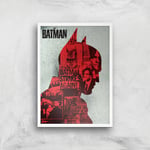 The Batman Silhouette Giclee Art Print - A4 - White Frame