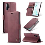 Samsung CaseMe Galaxy Note 10 Plus Vintage kotelot - Punainen