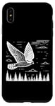 Coque pour iPhone XS Max Line Art Oiseau et ornithologue Common Nighthawk