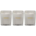 The Home Deco Factory - Bougie parfumée carrée Nude 7 cm (Lot de 3) Blanc