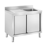 Royal Catering Oppvaskbenk - 1 kum Rustfritt stål 400 x 240 mm