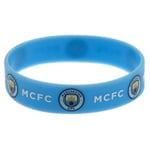 Manchester City FC Officiell Silikon Armband En Storlek Sky Blue Sky Blue One Size