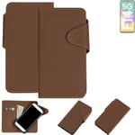 Protective cover for Samsung Galaxy F14 flip case faux leather brown mobile phon