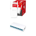 Bundle of MERCUSYS ME60X Repeteur WiFi 6 + MERCUSYS MS108 Switch Ethernet 8 Ports 10/100Mbps