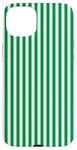 iPhone 15 Plus Cute Green and Light Green Vertical Stripes Girly Striped Case