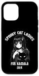 Coque pour iPhone 13 Pro Chat effrayant pour Kamala Harris Tim Walz 2024 Crazy Cat