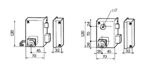 Serrure monopoint en applique ALPHA cylindre rond Vertical tirage droite - BRICARD - 450110