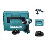 Dhp 486 A1J Perceuse-visseuse à percussion sans fil 18 v 130 Nm Brushless + 1x batterie 2,0 Ah + Makpac - sans chargeur - Makita