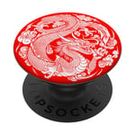 PopSockets Yin Yang Dragon Pop Socket Rouge pour Téléphone PopSockets Yin Yang PopSockets PopGrip Interchangeable