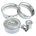 KitchenCraft Eleven Fluted Cutters With Metal Storage Tin