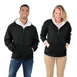 Charles River Apparel Wind & Water-Resistant Pullover Rain Jacket (Reg/Ext Sizes) - black - S