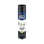 Dulux Valentine Peinture Intérieure et Extérieure Aérosol Color Touch - Pour bois, plastique, PVC, carton, papier - Noir Satin - 600ml