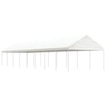 vidaXL Paviljong med tak vit 17,84x4,08x3,22 m polyeten Vit