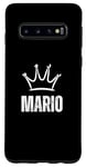 Coque pour Galaxy S10 Couronne King Mario – Prénom personnalisé anniversaire #1 gagnant
