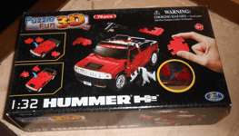 voiture puzzle 3D HUMMER H2 rouge, 70 pièces , 1/32, neuf